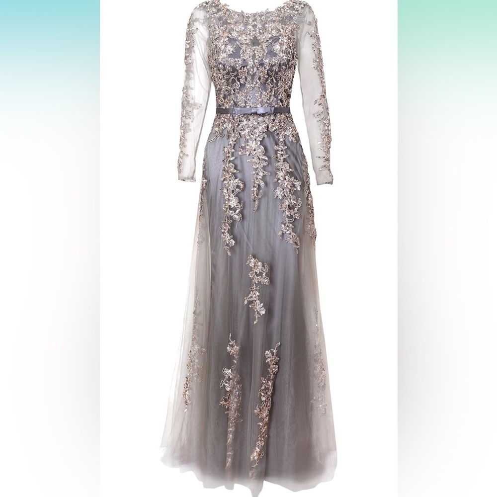 Silver formal dress